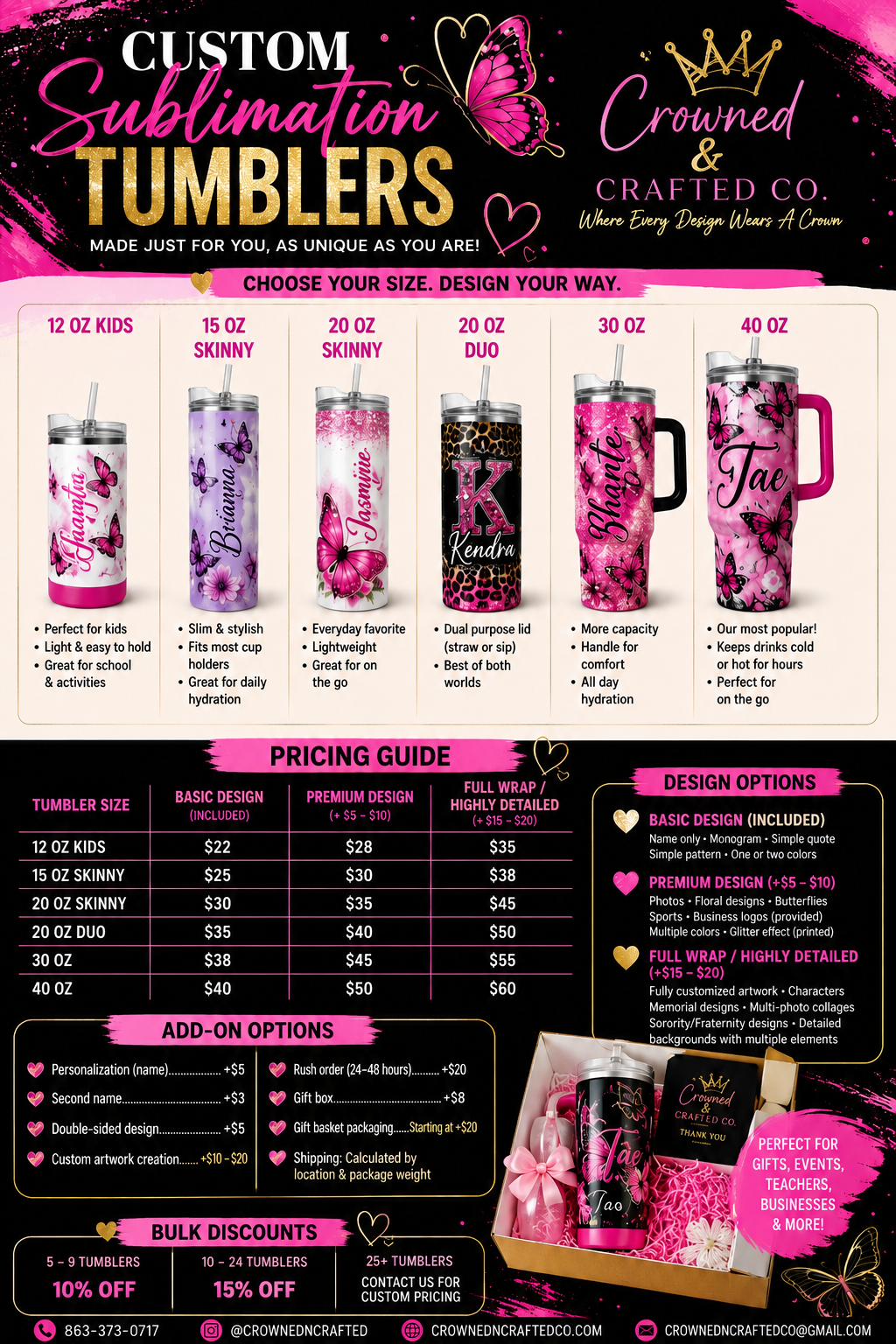 Custom Sublimation Tumblers
