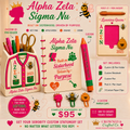 CUSTOM SORORITY STATIONERY SET 💕👑