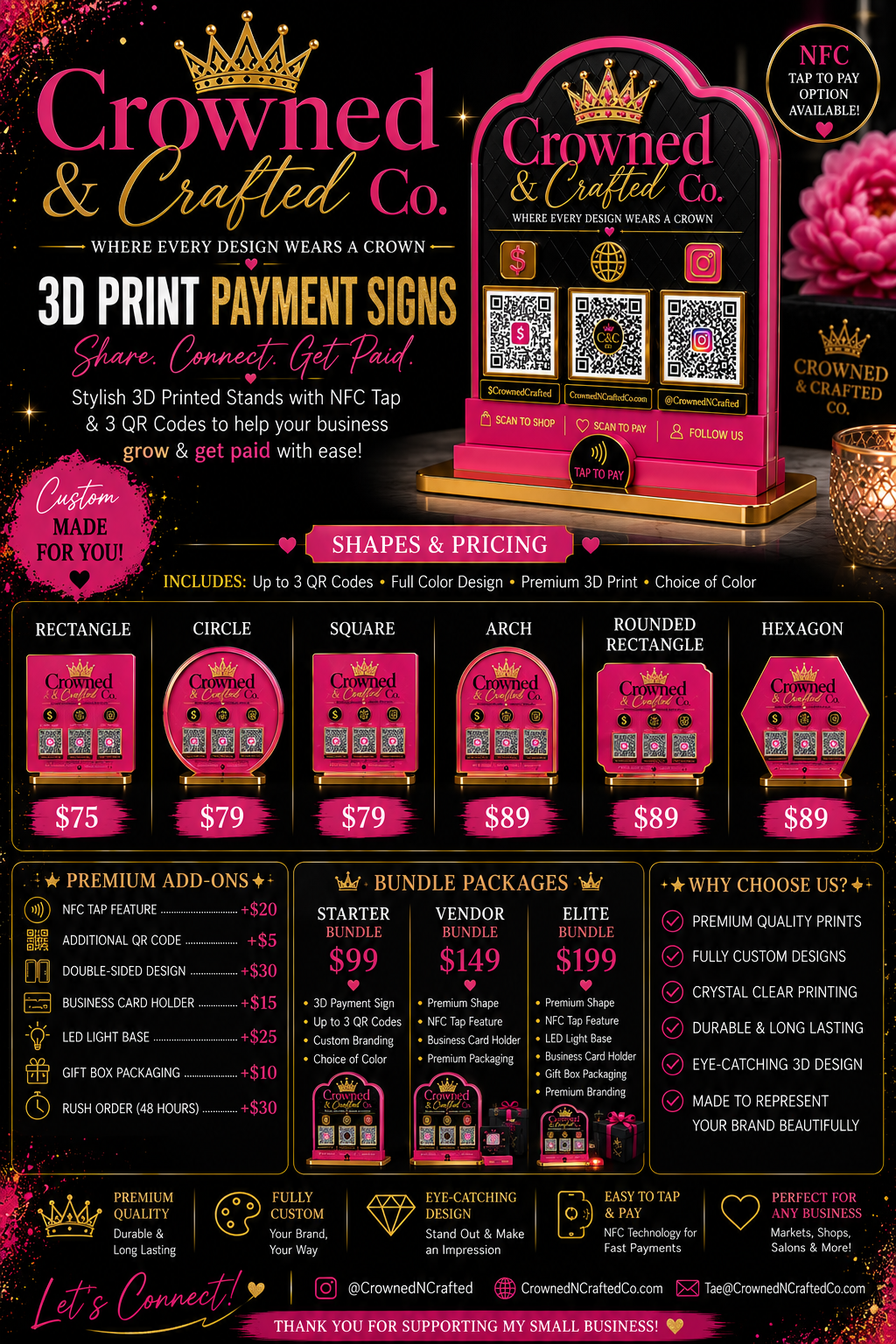 3D Print Payment Signs