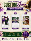 Custom Alpha Dominion Phi Soror T-Shirt 💜💚👑