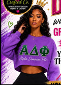 Custom Alpha Dominion Phi Cropped Sweatshirt 💜💚👑