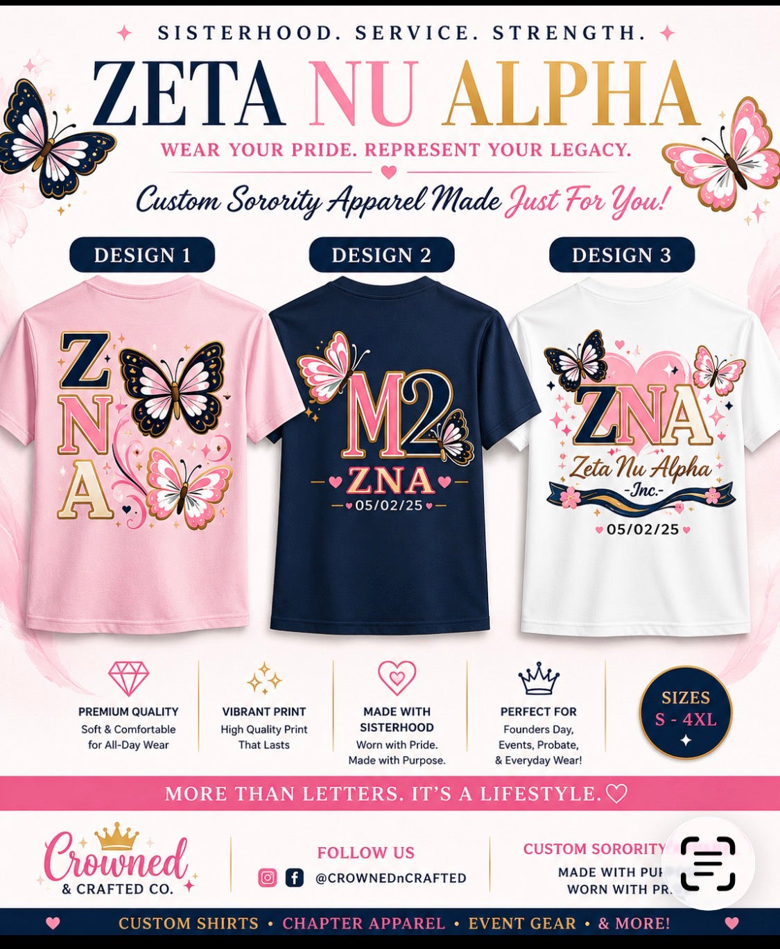 Custom Zeta Nu Alpha Sorority Shirt